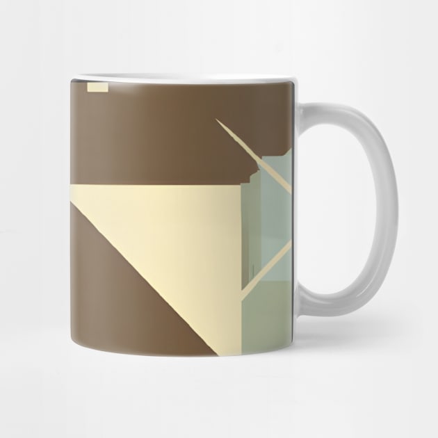 Earthy Tones in Abstract Shapes: Vintage-Inspired Geometric Design. by Zenflow